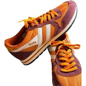 Gola Daytona Retro Sneakers Burgundy Orange White Men’s 11